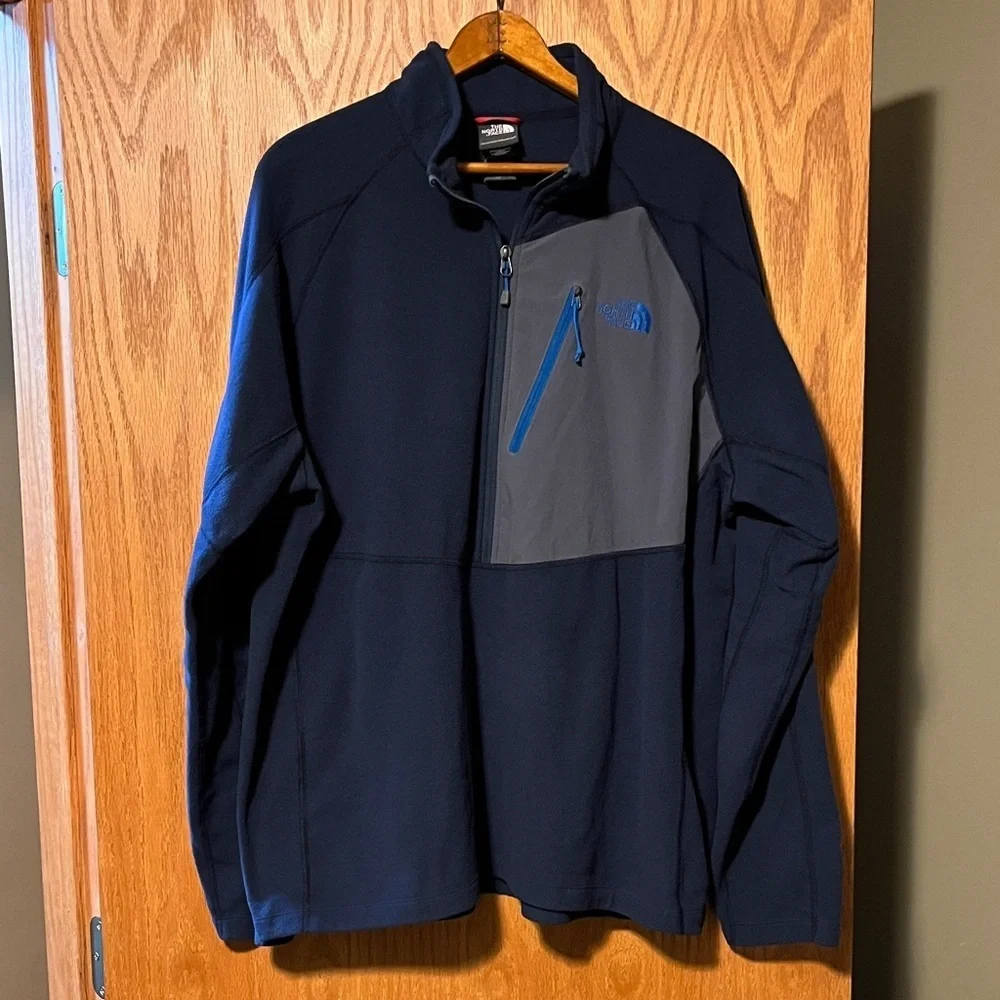 The North Face Men's Dark Blue and Charcoal Performance Jacket